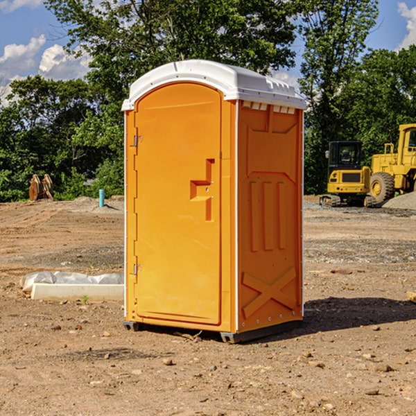 what is the maximum capacity for a single portable restroom in Rialto